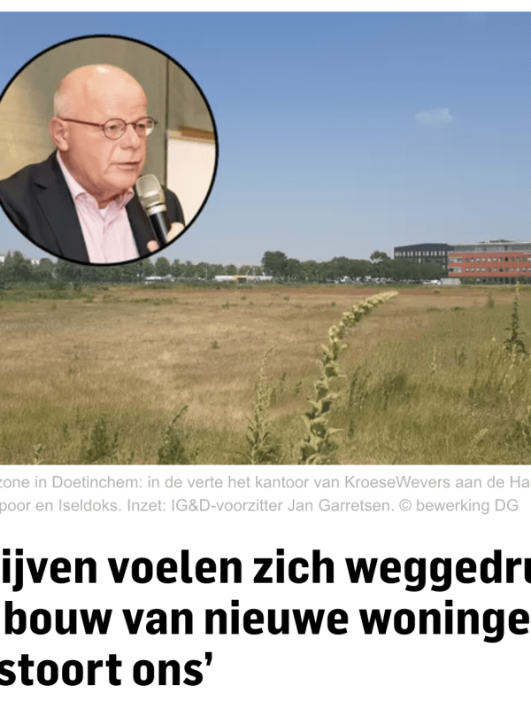 Artikel Gelderlander inzake Spoorzone / IG&D